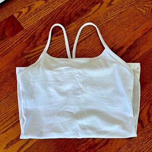 White Lululemon Y tank top